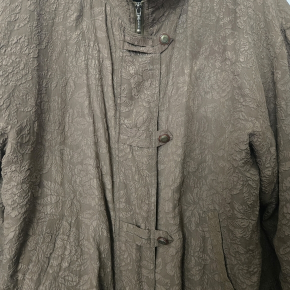 Vintage Mureli Windbreaker Size L Green Floral Pattern - Picture 2 of 9